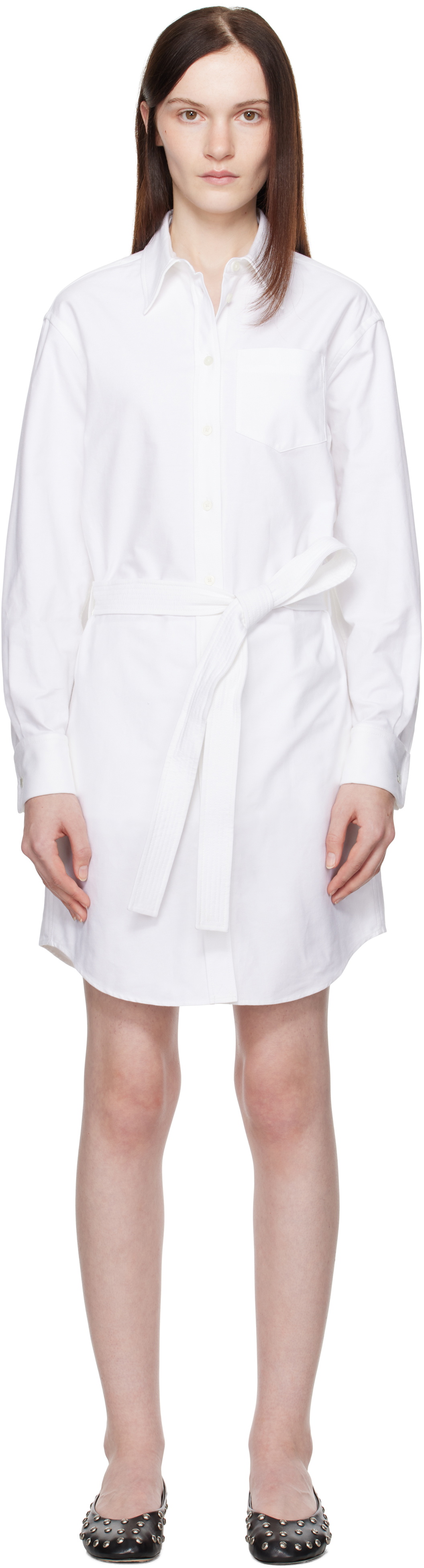 Kenzo White Kenzo Paris Kimono Sleeve Shirt Minidress