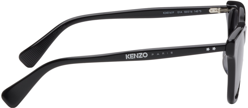 KENZO PARIS フランス製 サングラス ブラック 美品 KENZO Paris Boke Flower Geometric Sunglasses 48 - 21 - 150