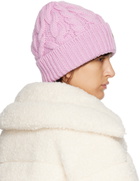 Moncler Grenoble Pink Logo Beanie