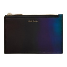 Paul Smith Black and Blue Gradient Zip Card Holder