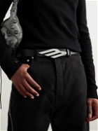 Balenciaga - 3.5cm Logo-Embellished Textured-Leather Belt - Black