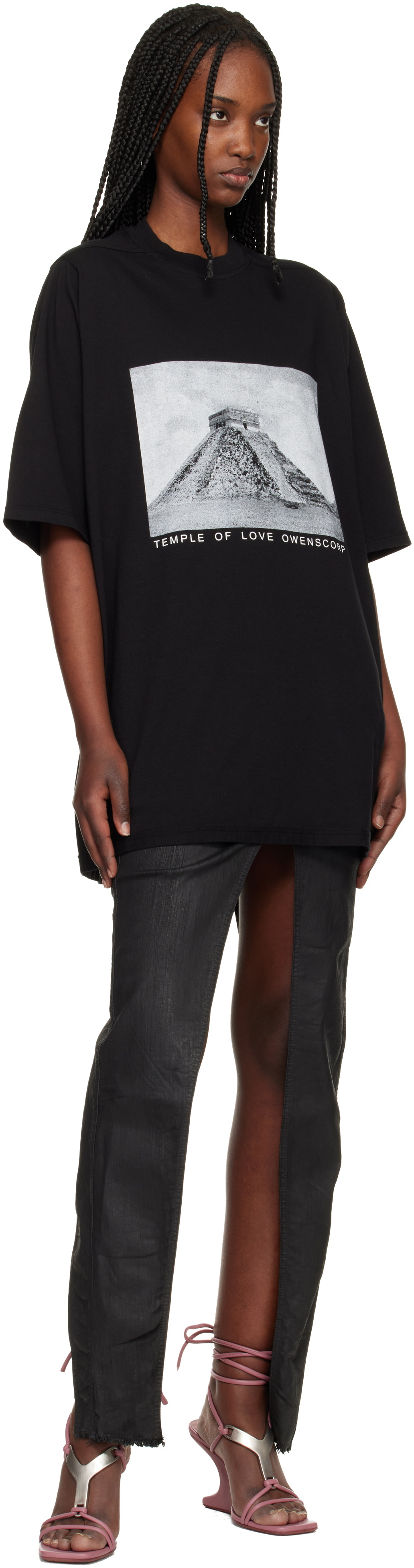 Rick Owens DRKSHDW Black Temple Jumbo S/S T-shirt