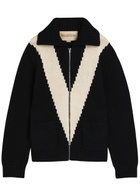 Valentino Garavani Logo-intarsia Wool Cardigan White