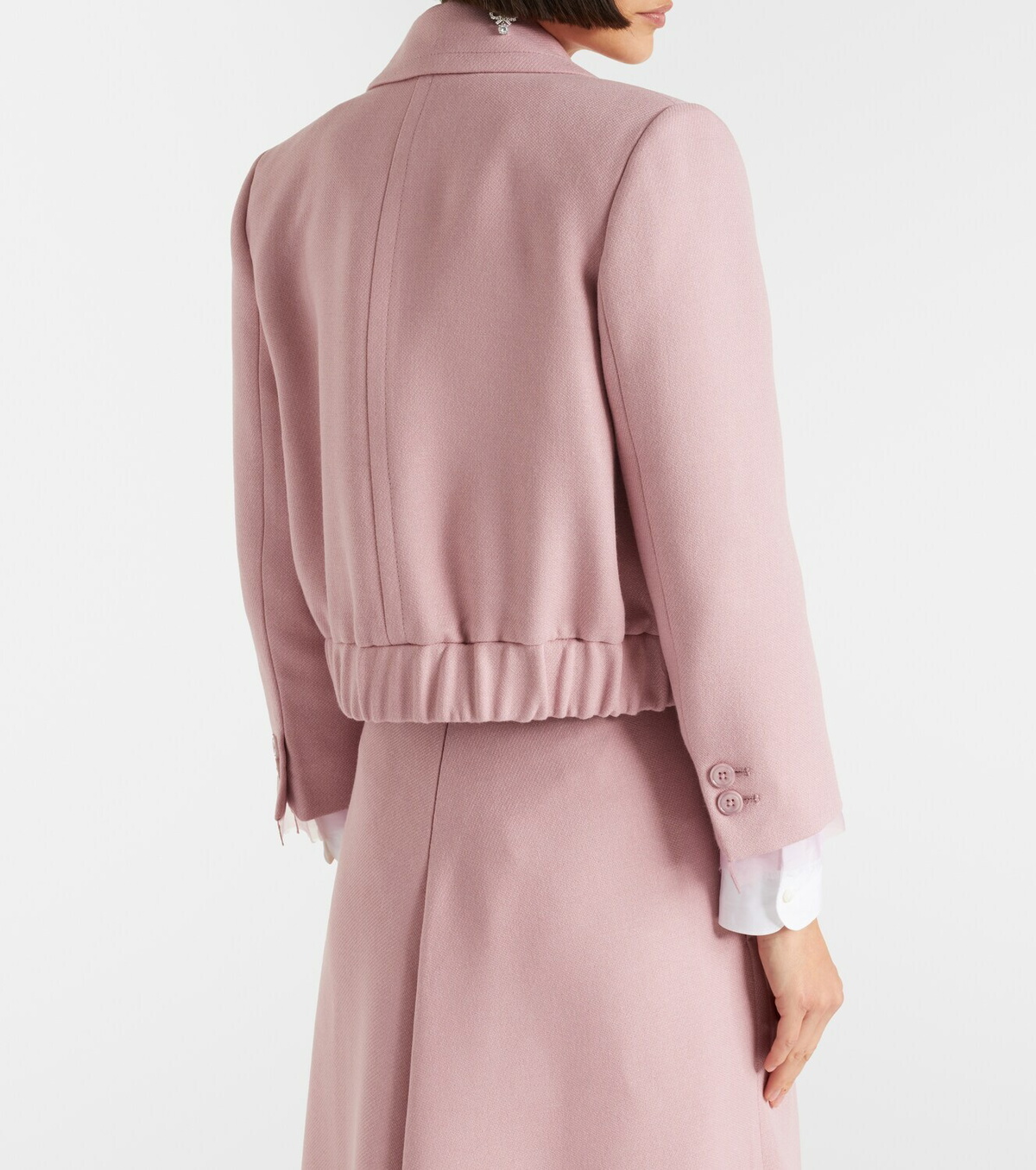 Dorothee Schumacher Layered Coolness organza-trimmed cropped jacket