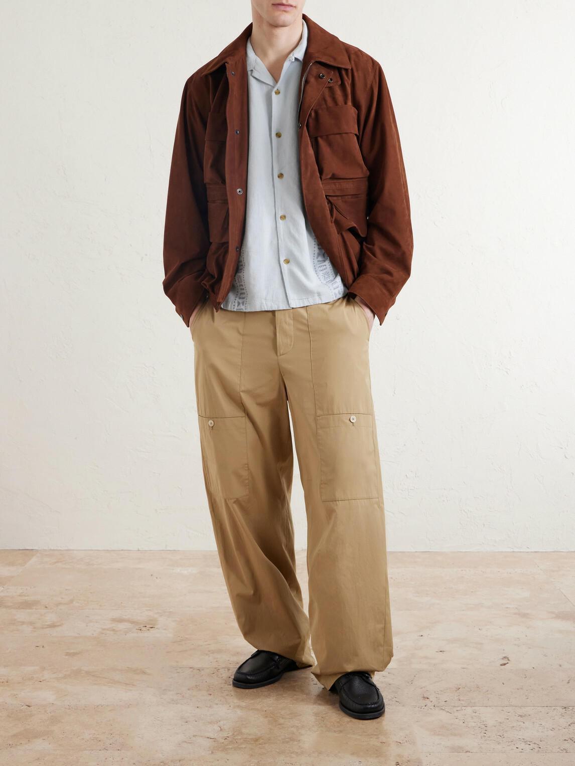 Aimé Leon Dore - Embroidered Linen-Blend Shirt - Blue