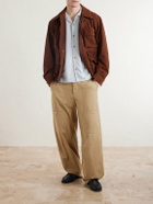 Aimé Leon Dore - Embroidered Linen-Blend Shirt - Blue