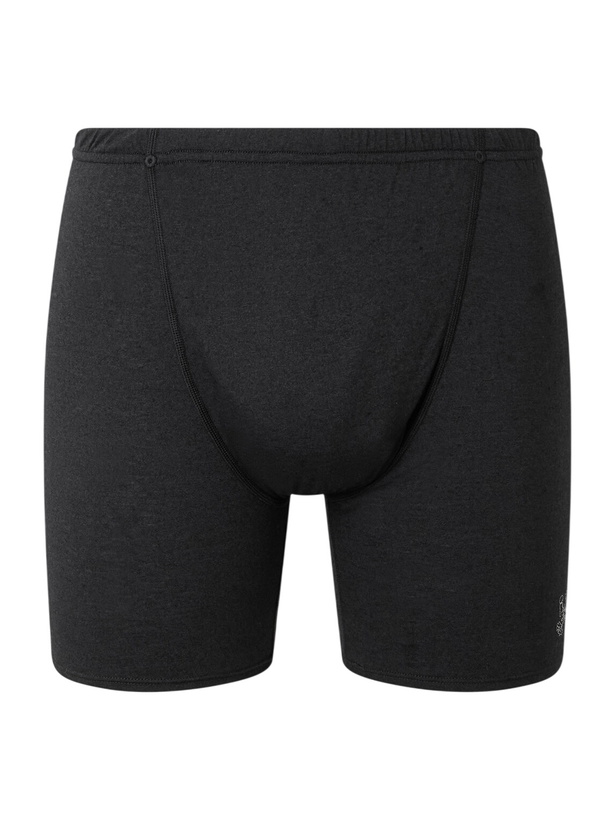 Photo: Portal - Drift Straight-Leg Merino Wool-Blend Boxer Briefs - Black