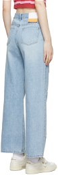 SJYP Blue Cut-Out Jeans