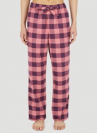 Gingham Drawstring Pyjama Pants in Pink