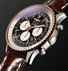 Breitling - Navitimer 1 Chronograph 46mm Steel, Red Gold and Crocodile Watch - Men - Black
