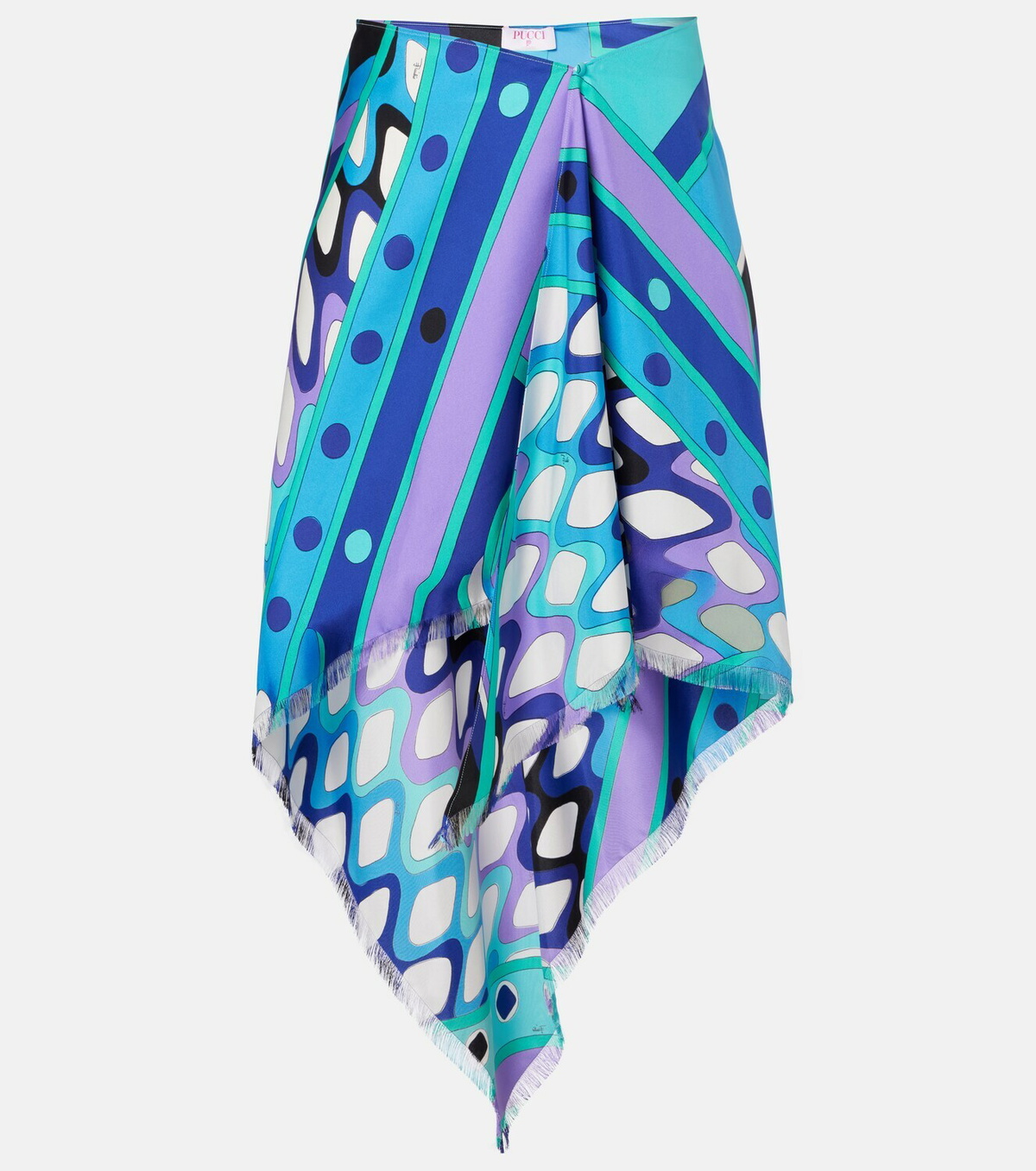 Pucci Vivara silk twill midi skirt
