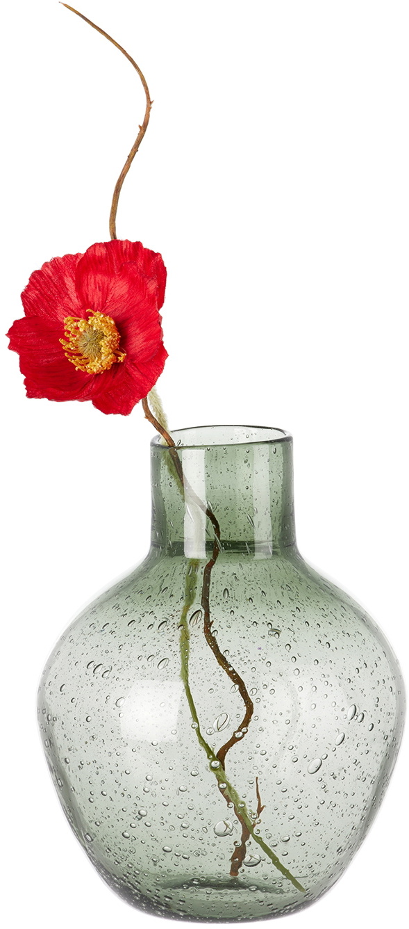 Misette Green Bubble Glass Vase