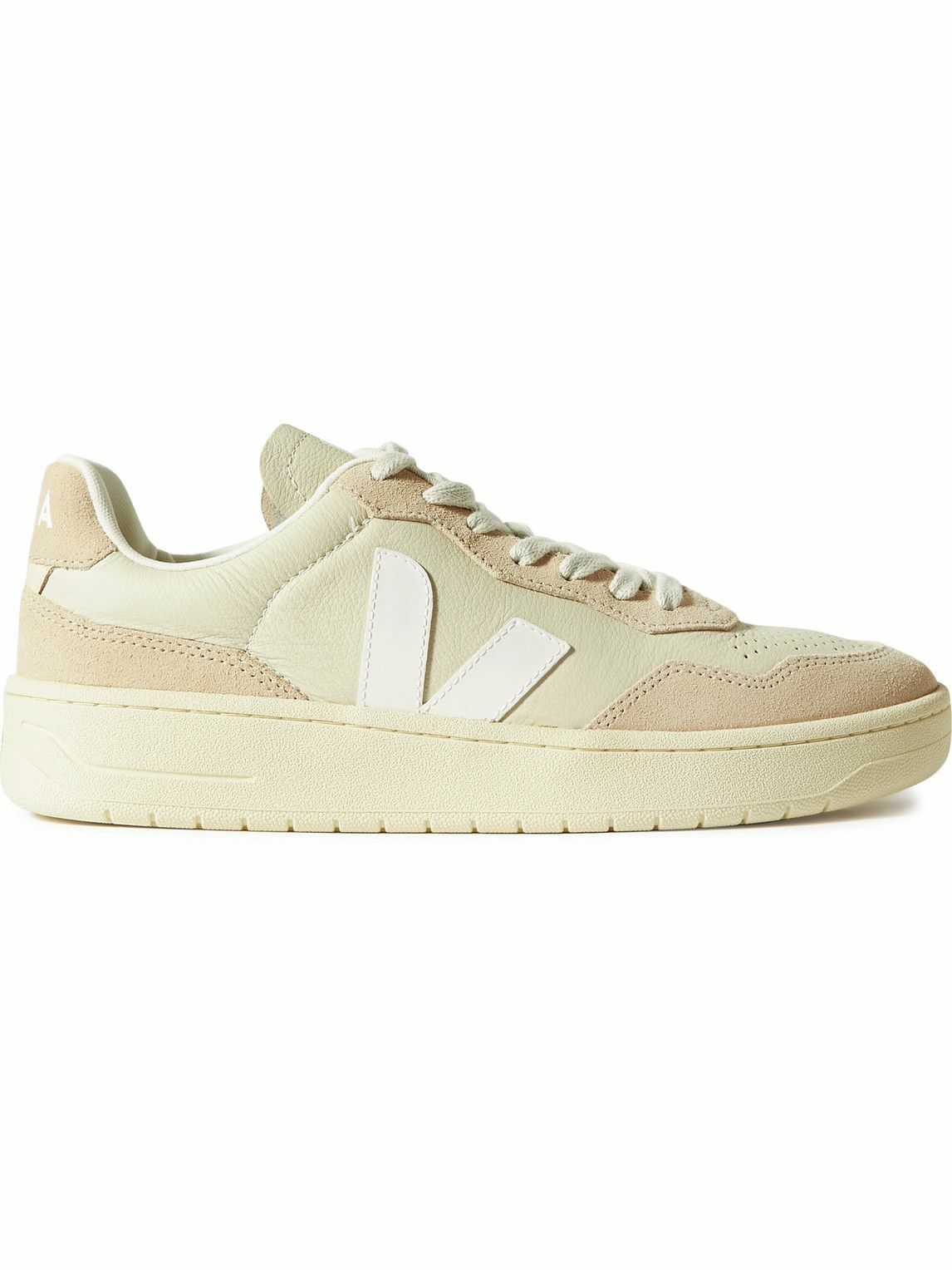 Veja - V-90 Suede and Leather Sneakers - Neutrals VEJA