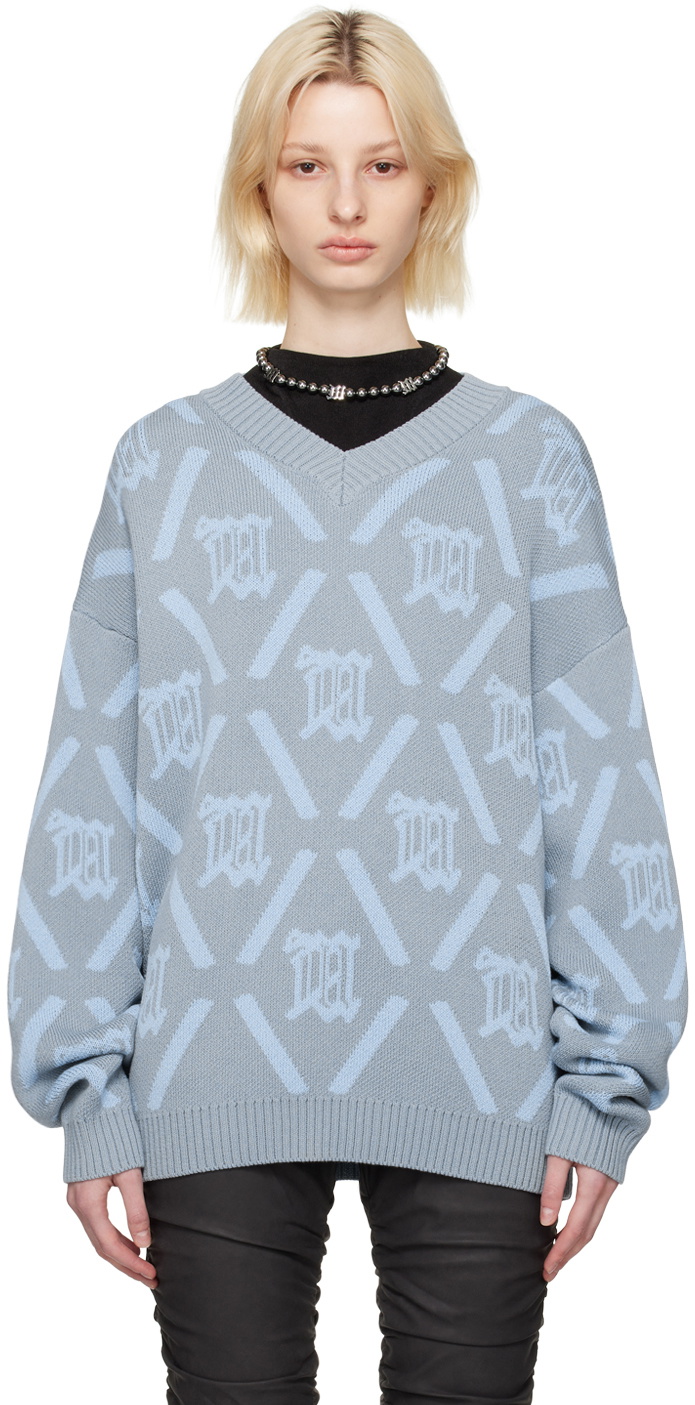 MISBHV Blue Argyle Sweater