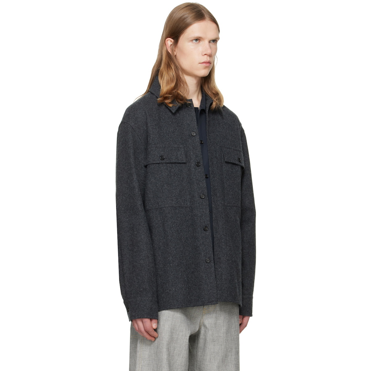 Jil Sander Gray Outer Shirt Jacket