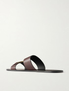 SAINT LAURENT - Babylone Logo-Embellished Leather Sandals - Brown