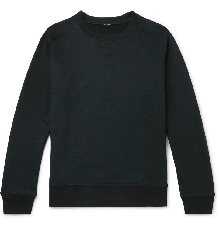 Photo: Secondskin - Mélange Loopback Cotton-Jersey Sweatshirt - Black