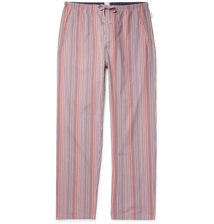 Photo: PAUL SMITH - Striped Cotton Drawstring Pyjama Trousers - Multi