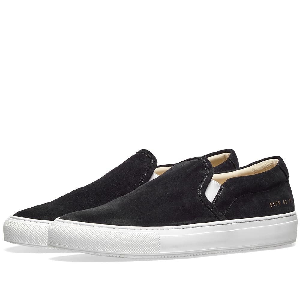 Photo: Common Projects Slip On Suede Black