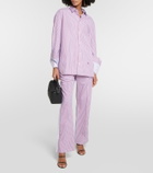 Loewe Turn-up pinstriped cotton shirt