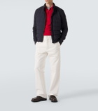 Moncler Down-paneled cotton-blend cardigan