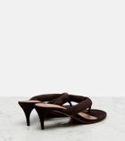 Alaïa Suede thong sandals