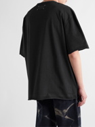 Maison Margiela - Oversized Distressed Cotton-Jersey T-Shirt - Black