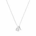 Alec Doherty Lock and Key Pendant Necklace in Silver 