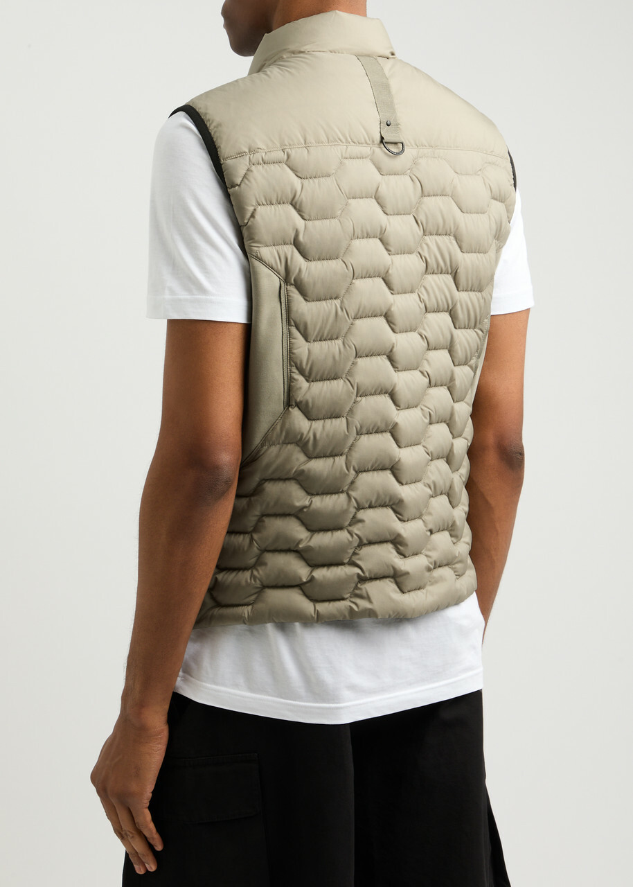 Moose Knuckles Granite Quilted Nylon Gilet Green