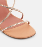 Amina Muaddi Sally crystal-embellished satin sandals