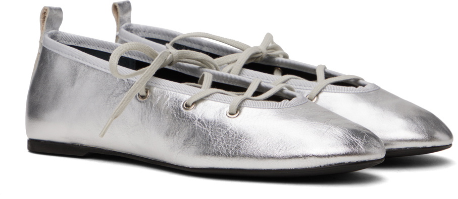 Paloma Wool Silver Pina Ballerina Flats Paloma Wool