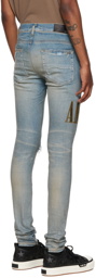 AMIRI Blue Core Applique Jeans