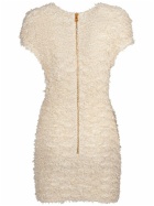 BALMAIN - Tweed Mini Dress W/ Buttons