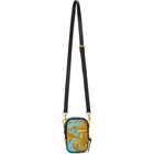 Versace Blue Mini Barocco Pouch