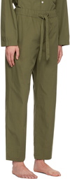 Tekla Green Drawstring Pyjama Pants