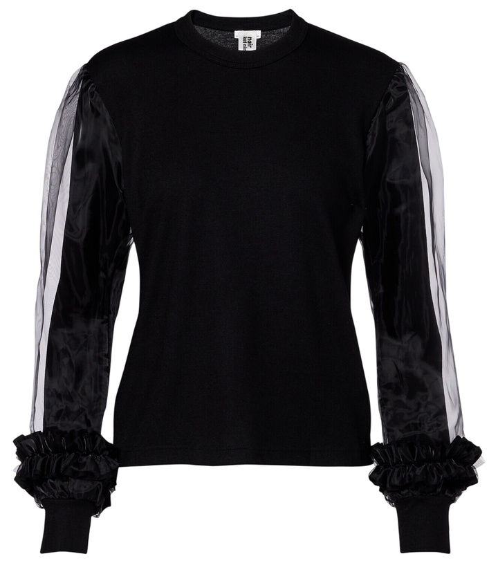 Photo: Noir Kei Ninomiya Tulle-trimmed wool sweater