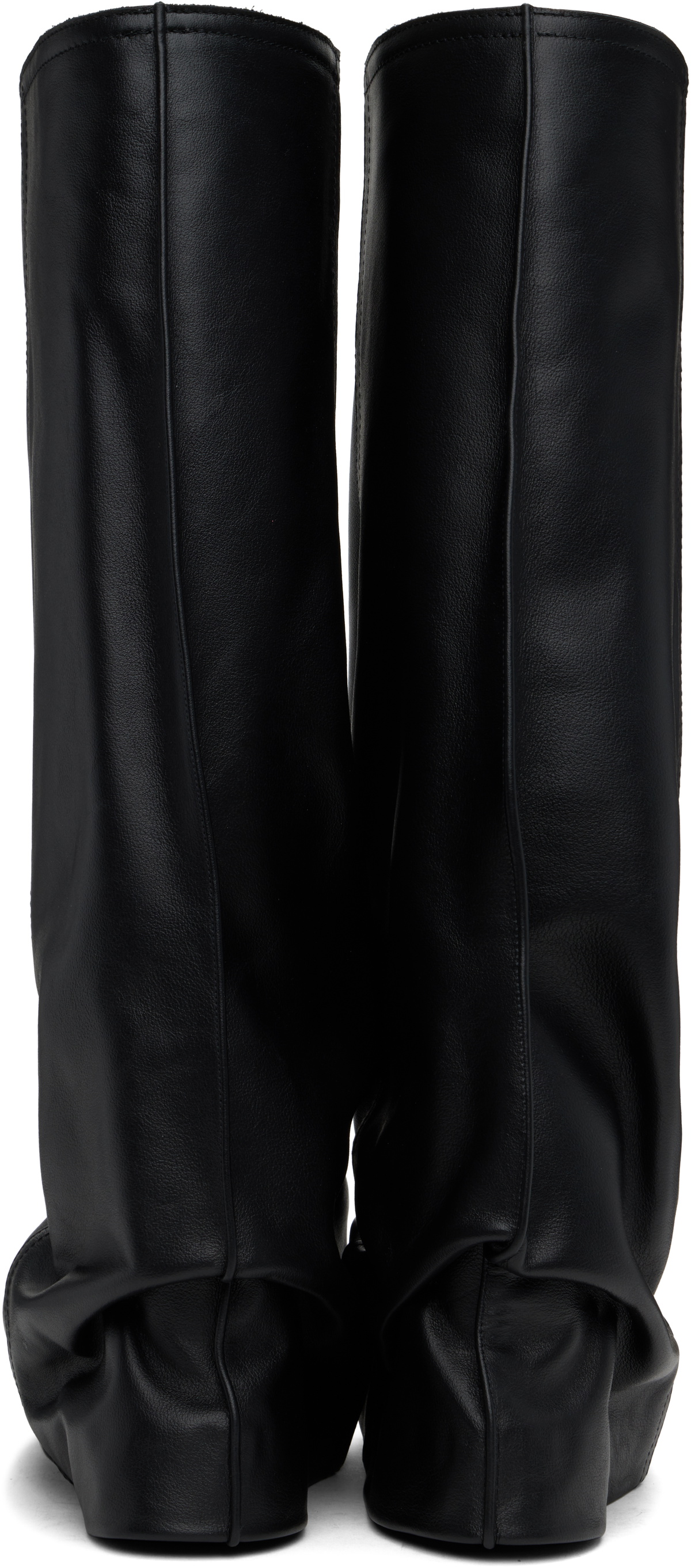 sacai Black Leather Pants Medium Tall Boots Sacai