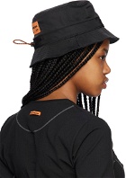 Heron Preston Black Embroidered Bucket hat