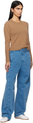 Guest in Residence Tan Shrunken Crew Sweater