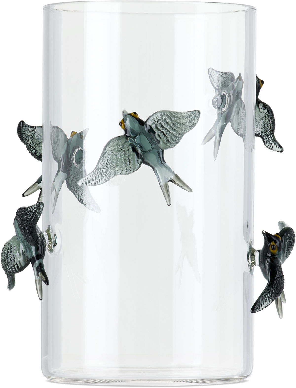 Maison Balzac Gray 'A Little Bird Told Me' Vase