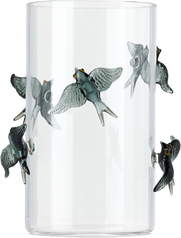 Photo: Maison Balzac Gray 'A Little Bird Told Me' Vase