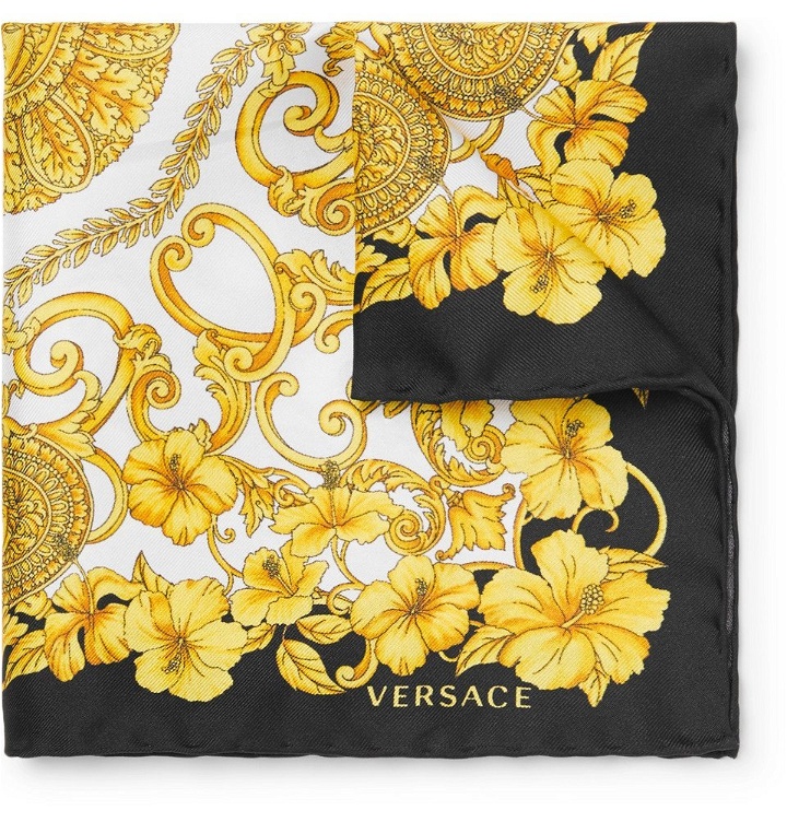 Photo: Versace - Printed Silk-Twill Pocket Square - Men - Multi