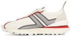 Lanvin White & Grey Bumper Sneakers