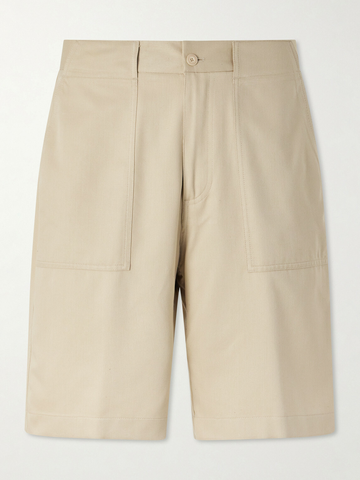 Ralph Lauren Purple label - Straight-Leg Silk-Twill Shorts - Neutrals