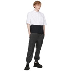 Neil Barrett White and Black Poplin Pocket Shirt