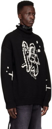 We11done Black Wool Sweater