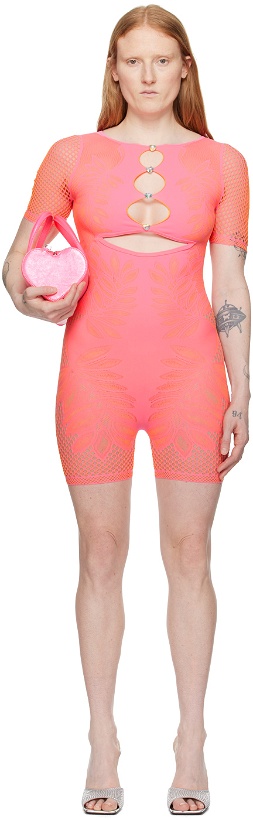 Photo: Poster Girl Pink & Orange Dinero Jumpsuit