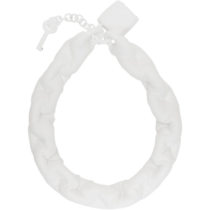 Photo: MM6 Maison Margiela White Choker Chain Necklace