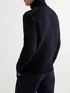 Hugo Boss - Nik Two-Tone Virgin Wool Rollneck Sweater - Blue