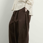 Sage Nation Men's Box Pleat Trouser in Brown